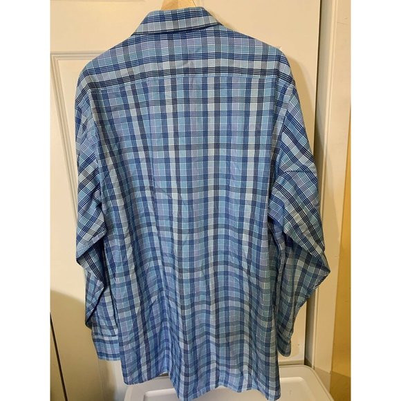 Tailorbyrd Men’s Sz XXL Contrast Striped Blue‎ Cotton Button Down shirt - Picture 8 of 8